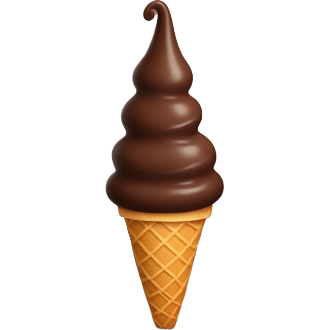 chocolate ice cream cone emoji