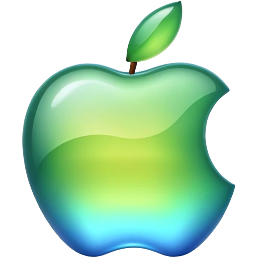pure light hologram apple emoji