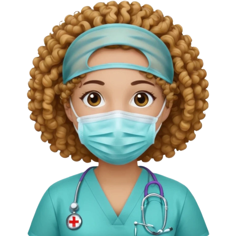 curly nurse emoji