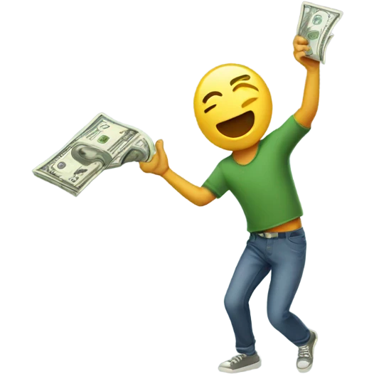 Guy throwing money emoji
