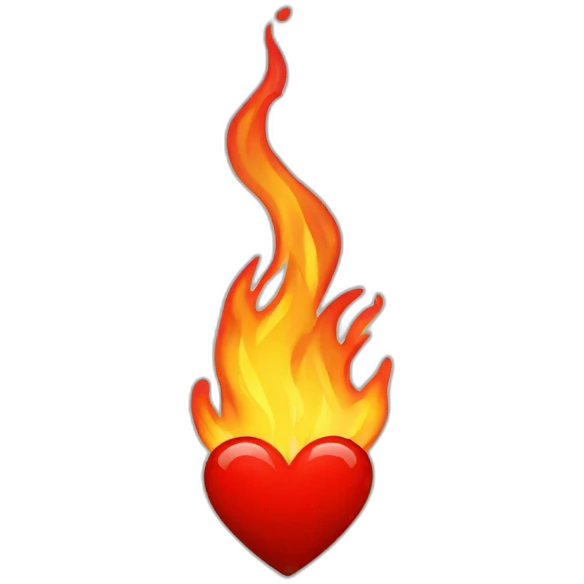 red heart on fire emoji