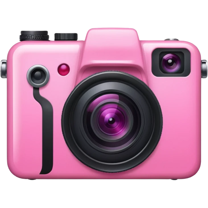 Camera in pink colour emoji