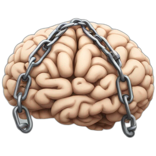 chained brain emoji