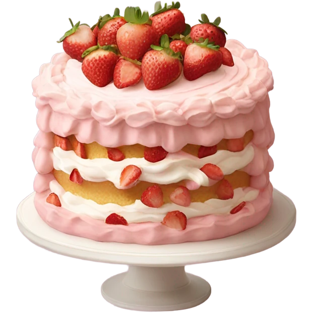 Strawberry cake emoji