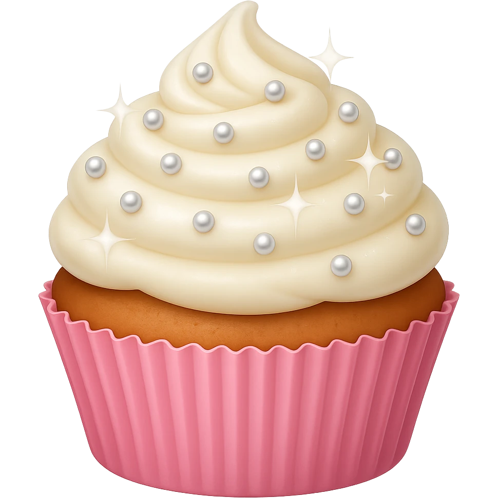 Remove the heart from the image but keep the pearls and sparkles. The style should resemble emoji style with no background. emoji