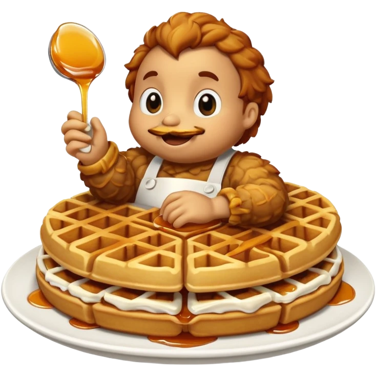 Chicken & waffles emoji