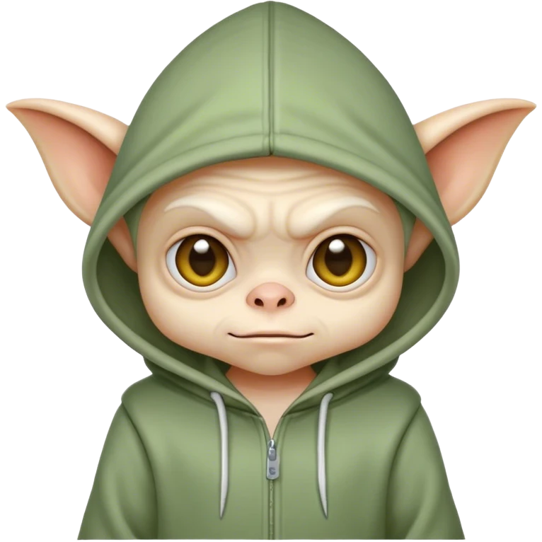 Little gremlin wearing a hoodie emoji