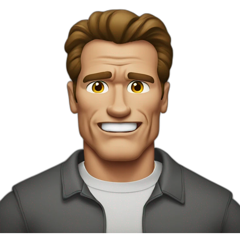 arnold schwarzenegger cartoon wearing henley emoji