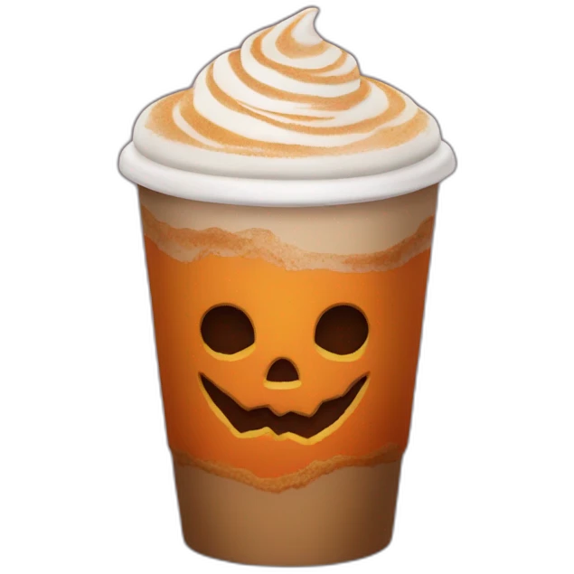 spooky pumpkin spice latte emoji