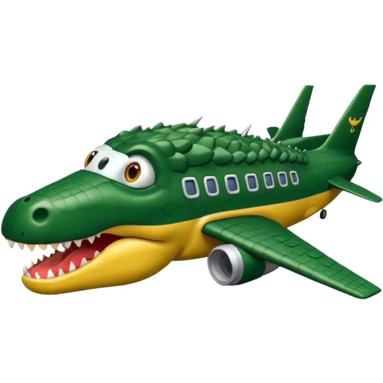 Hazme un avión con cabeza de cocodrilo emoji