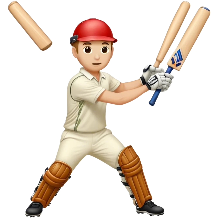 Stuart playing cricket emoji
