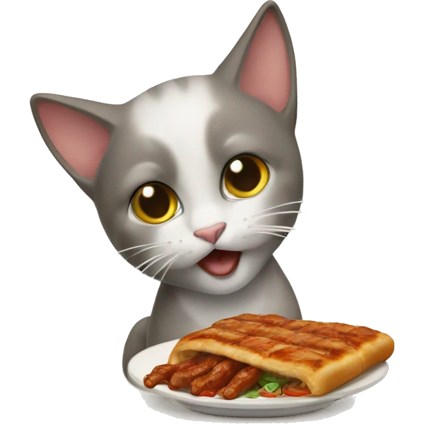 Cat Eating cevapcici emoji