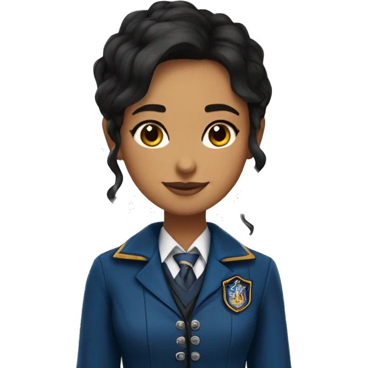 Chica morena con el uniforme de Ravenclaw  emoji
