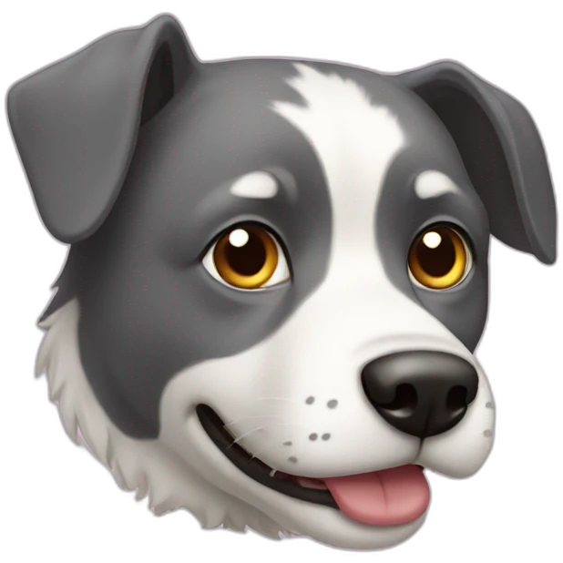 un chien sur un chat emoji