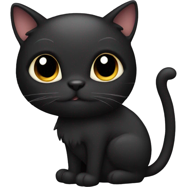 Pregnant black cat  emoji