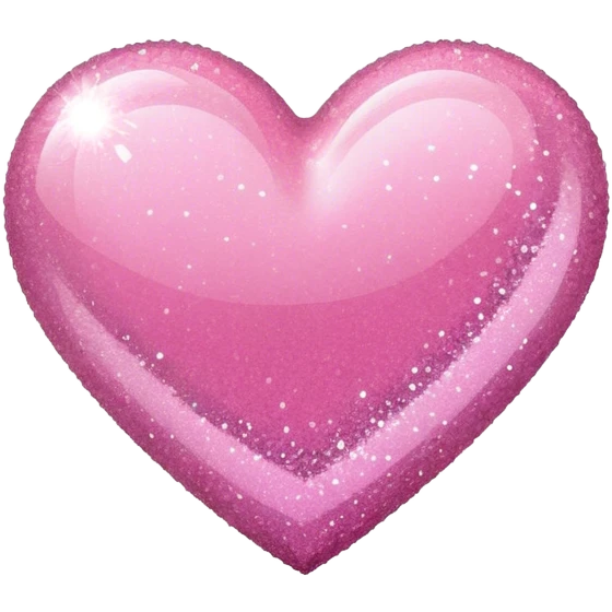 Pink heart with glitter surrounding it  emoji