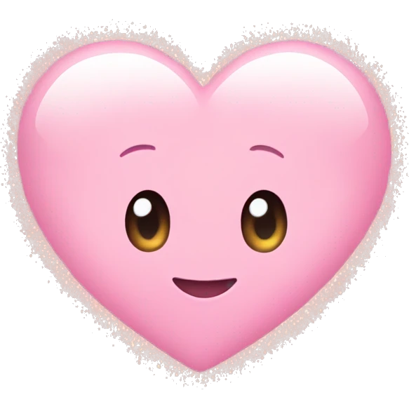 baby pink heart with sparkles  emoji
