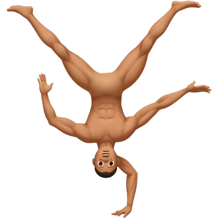 Nude man cartwheel emoji