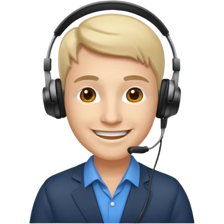 a sales agent with headphones emoji