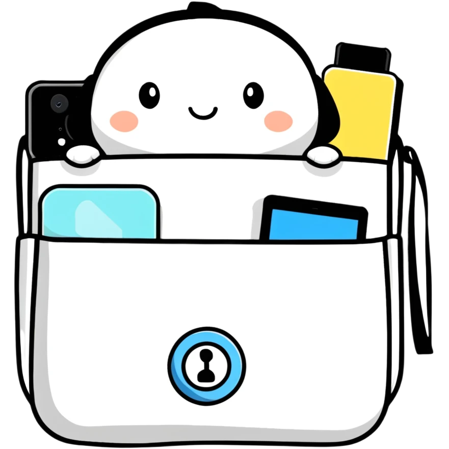 pastel baby nursery accessories including diaper caddy, wall decor, and baby monitor emoji