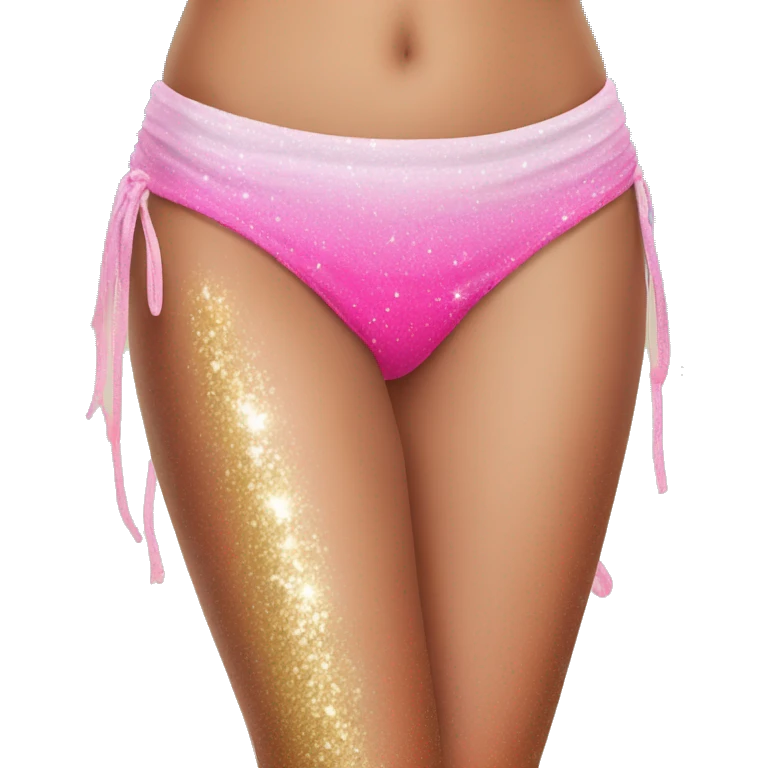 Pink ombre bikini bottoms with glitter  emoji