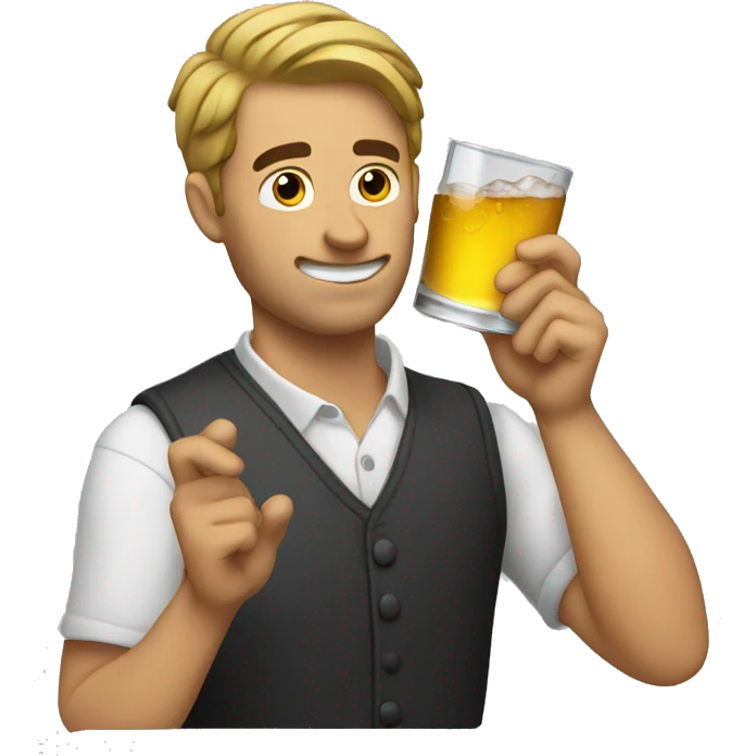 guy holding alcohol with athumbs down emoji
