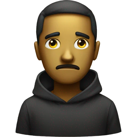 Gold and sad emoji