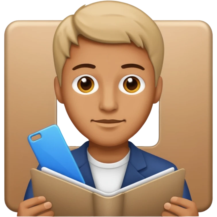 man uploading a file emoji