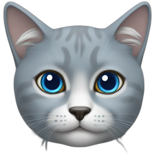Gato azul ruso gris emoji