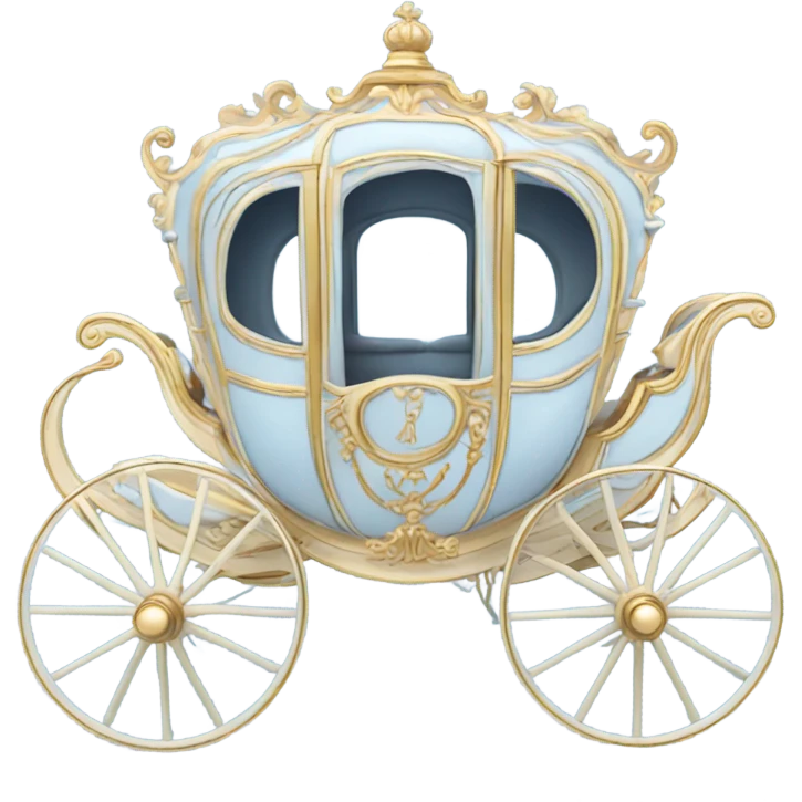 Rococo carriage pale blue emoji