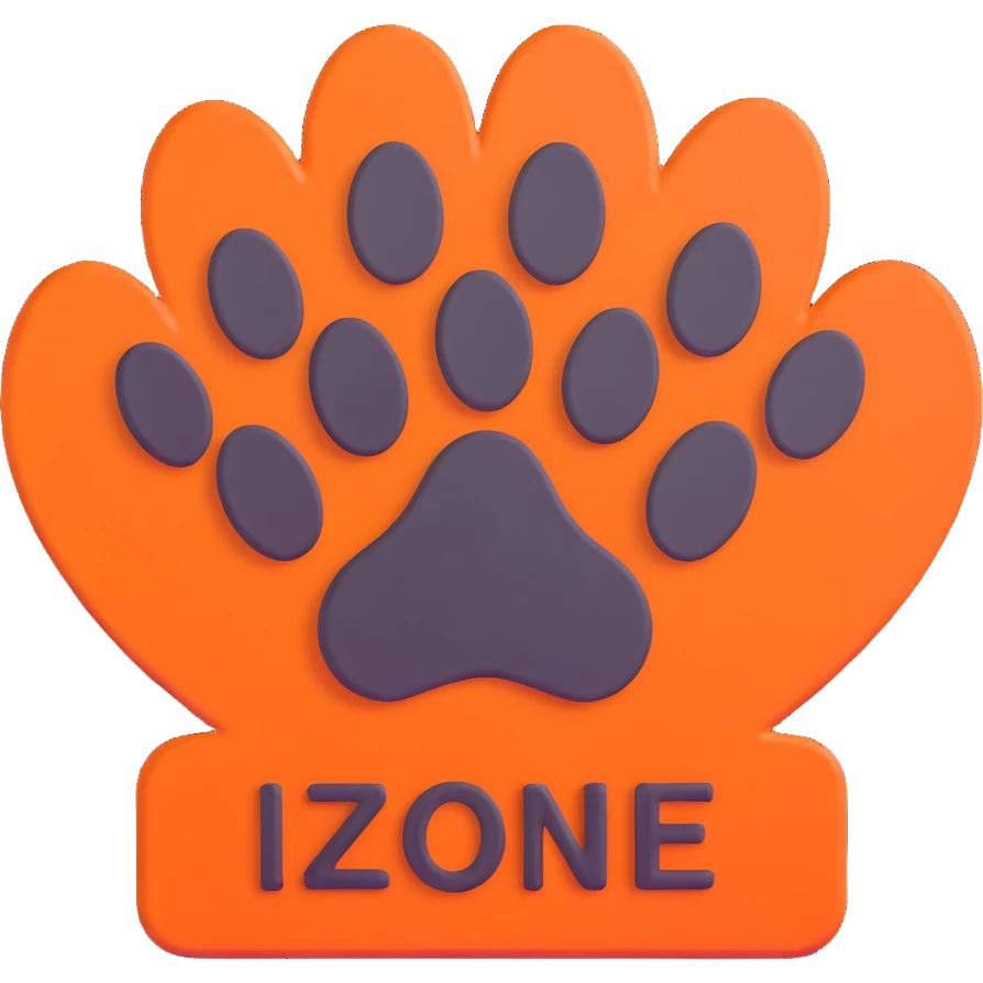 hunting zone sign with orange background and animal paw print emoji
