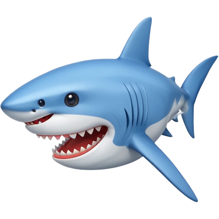 cartoonist blue shark wearing shirt emoji