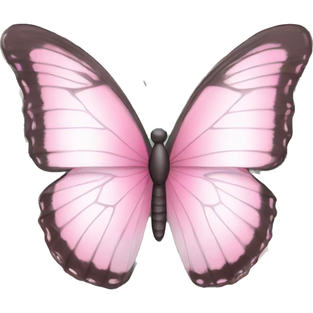 Pastell pink butterfly with white roses emoji