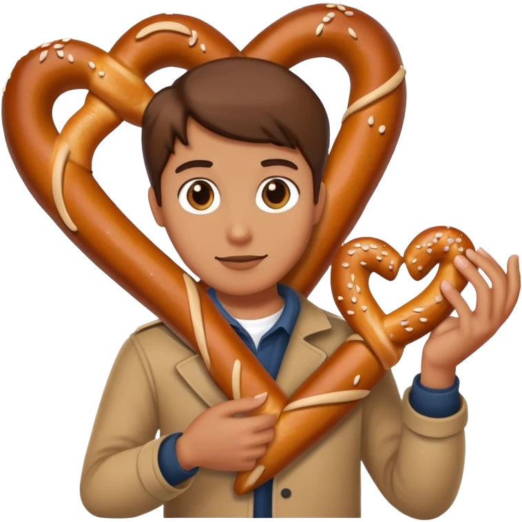 Pretzel in hand emoji