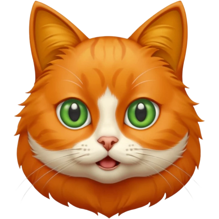 A cat with an emotion of shock emoji