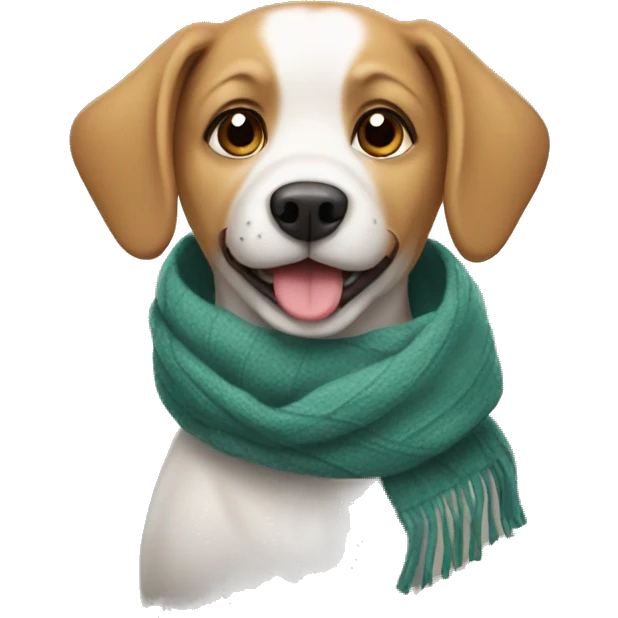 dog with a scarf emoji