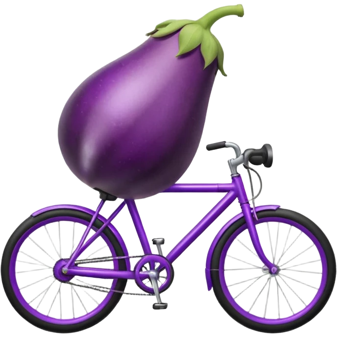eggplant on bike emoji