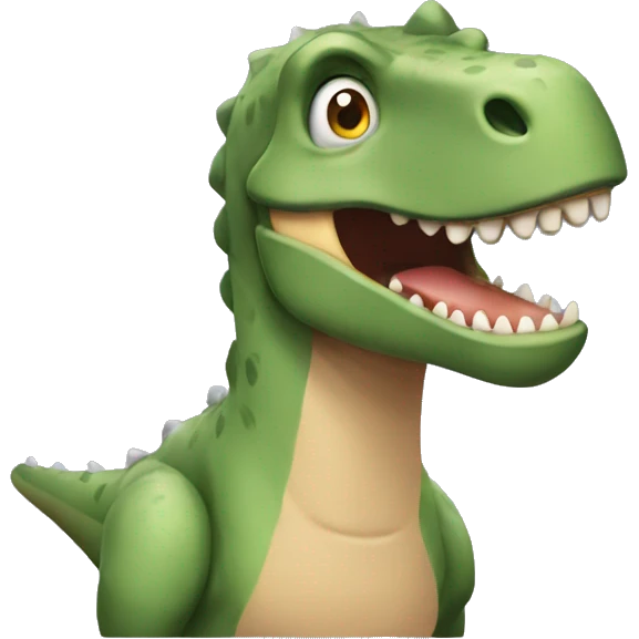 Dinosaur with a mullet  emoji