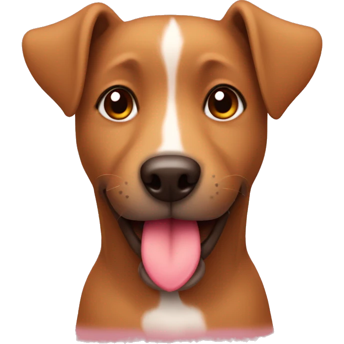 cute brown dog with hearts around him  emoji