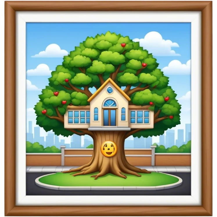 school built on a tree emoji