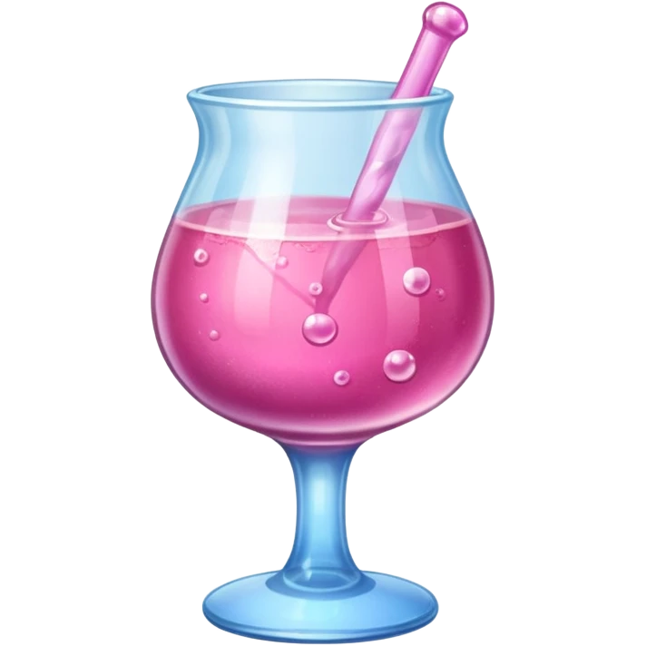 pink colored drink in a medieval potion glass emoji