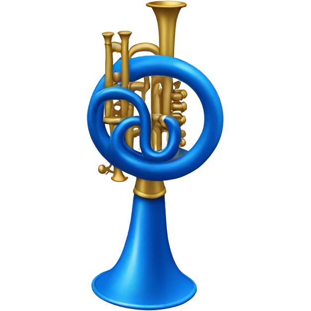 Blue trumpet emoji