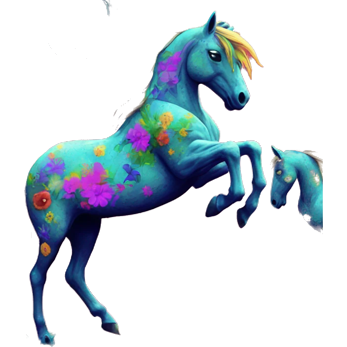 Graffiti Trippy patchwork Zombie Pegasus unicorn psychedelic flowers floral groovy art neon rave raving emoji