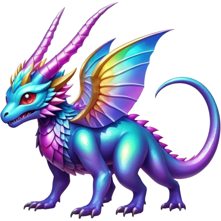 Epic complex iridescent scenic-aesthetic-Fakémon-creature-scenery emoji