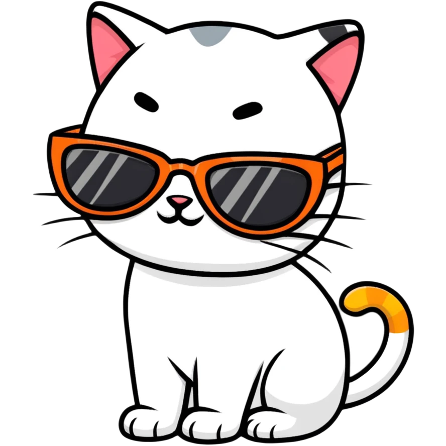 Cat with sunglasses emoji