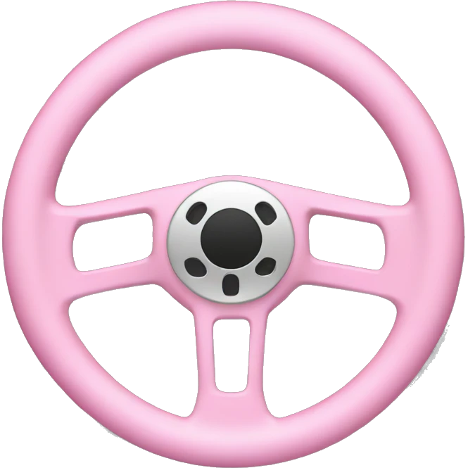 pink steering wheel emoji