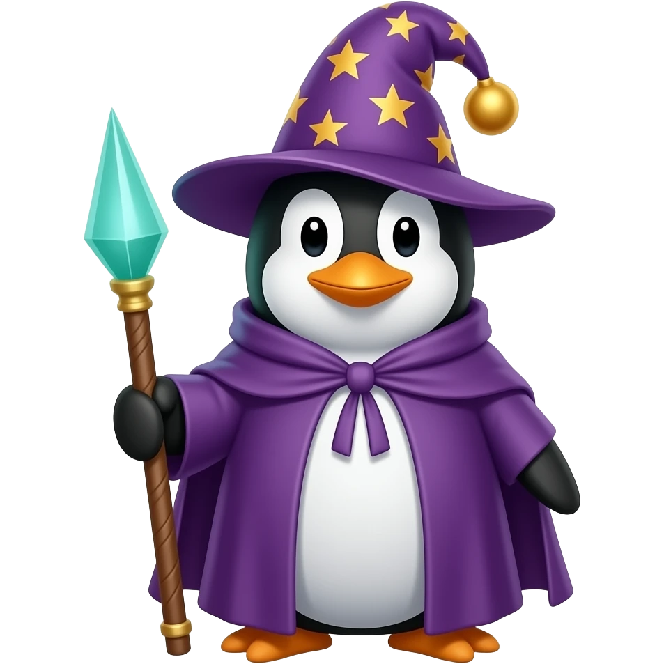 Penguin Wizard emoji