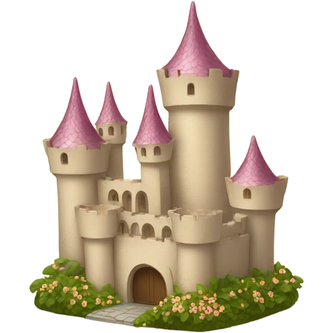 Fairy beige castle flowers emoji