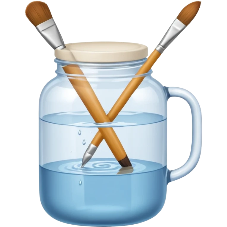 Water jar for brushes emoji