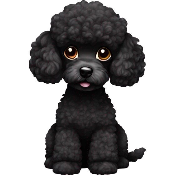 Can you create a black toy poodle  emoji